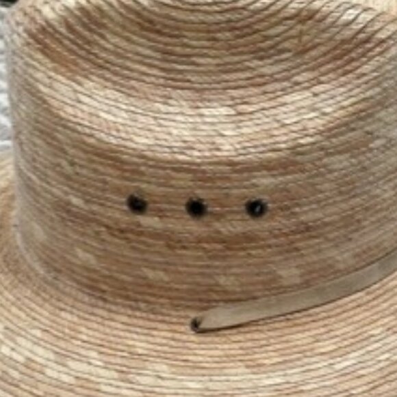 Mens/Unisex Natural Straw Sunhat with Wide 4 1/2" Brim (NWOT) - Picture 5 of 8